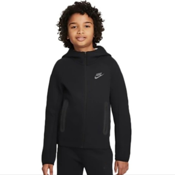 Nike Sportswear Kid's Tech Fleece Full-zip hoodie - black